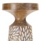 Homeroots Set of Three Brown And White Distressed Floral Resin Tabletop Pillar Candle Holders, 3PK 634834 - alternate 2