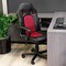 Elama High Back Adjustable Faux Leather and Mesh Office Chair in Black and Burgundy ELM-F-007 - alternate 2