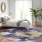 Homeroots 8' Purple And Lavender Round Floral Washable Indoor Outdoor Area Rug 611086 - alternate 2