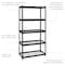 Iron Horse 2300 Riveted Steel Wire Deck Shelving 5-Shelf Unit, 18" D x 36" W x 72" H, Black 22130 - alternate 3