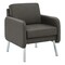 Office Star Armchair, Gray Seat, Gray Back, 26 in W 26 3/4 in L 33 1/2 in H, Polyurethane Seat SL5601-P52 - alternate 1