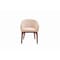 Homeroots Taupe and Brown Boucle And Faux Leather Dining Arm Chair 719110 - alternate 1