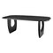 Homeroots 87" Black Solid Wood Double Pedestal Base Dining Table 557696 - alternate 2