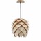 Jonathan Y Simon 11.75" Pinecone Wood LED Pendant, Natural/Black JYL6125A - alternate 2
