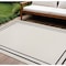 Homeroots 6' X 9' Ivory And Black Indoor Outdoor Area Rug 545532 - alternate 2