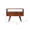 Homeroots 24in Chestnut Solid Wood Enclosed and Open Storage TV Stand 719184 - alternate 2