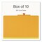 Pendaflex HD Pressboard Folder, 2/5-Cut Tab, Expands 3", 3 Dividers, 8 Fasteners, Legal, Yellow, 10PK 1006946 - alternate 2