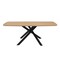 Homeroots 79" Natural and Black Wood and Iron Cross Leg Base Dining Table 631299 - alternate 1
