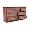Homeroots 64" Brown Distressed Solid and Reclaimed Wood Seven Drawer Double Dresser 554673 - alternate 2