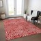 Homeroots 10' X 14' Red And Ivory Abstract Washable Indoor Outdoor Area Rug 599753 - alternate 3