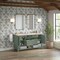 James Martin Vanities Breckenridge 60 in. Double Vanity, Smokey Celadon, w/ 3 CM Victorian Silver Quartz Top 330-V60D-SC-3VSL - alternate 2