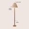 Jonathan Y Wren 61.5" Modern Rustic Bobbin Pleated Paper Shade/Resin LED Floor Lamp, Brown Wood Finish/Light Bro JYL5400A - alternate 2