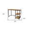 Homeroots 42" Natural and Black Solid Wood and Metal Computer Desk 516426 - alternate 2