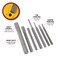 Performance Tool 7 pc. Punch and Chisel Set, Center Punches, Pin Punches, Cold Chisels, Steel W760 - alternate 2