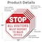 Signmission Stop All Visitors Must Report  Ma, 10 inch X 10 inch, Aluminum Metal Signs, 5PK OC-A-5Pack-10-333 - alternate 3