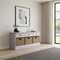 Homeroots 47in White and Natural Solid Wood Basket Storage Accent Cabinet With Three Drawers 654279 - alternate 2