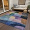 Homeroots 8' X 10' Blue Purple And Green Abstract Washable Indoor Outdoor Area Rug 604363 - alternate 2