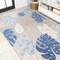 Jonathan Y Monstera Tropical Leaf High-Low Light Gray/Navy 3 ft. x 5 ft. Indoor/Outdoor Area Rug AMC113A-3 - alternate 2