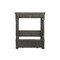 Homeroots 70in Black Floral Solid Wood Solid Wood Storage Bench with Flip Top 635823 - alternate 2