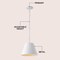 Jonathan Y Harper 12" 1-Light Industrial Farmhouse Adjustable Tapered Cone Empire Metal LED Pendant, White JYL7586C - alternate 2