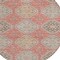 Homeroots 8' Salmon And Beige Round Floral Washable Indoor Outdoor Area Rug 610777 - alternate 2