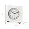 Homeroots 9" White Iron Square Table Clock 609400 - alternate 2