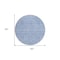 Homeroots 8' Sky Blue And Ivory Round Floral Washable Indoor Outdoor Area Rug 582370 - alternate 2