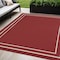 Homeroots 5' X 7' Brick Red And Ivory Indoor Outdoor Area Rug 545496 - alternate 2