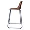 Homeroots 27" Brown and Black Leather and Iron Counter Height Bar Chair 527554 - alternate 2