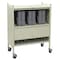 Omnimed Economy Privacy Chart Racks 2 Tier In Beige (43.75H X 34.5W X 17D) 20 Binder Capacity 280120 - alternate 2