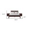 Homeroots Three Piece Espresso Solid Wood Bedroom Set 523678 - alternate 2