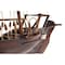 Homeroots 27" Wood Brown Solid Wood Hand Painted Dhow Medium Model Boat 401942 - alternate 2