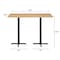 Flash Furniture Bennett 30 in x 60 in Solid Wood Indoor Tabletop in Natural with 22 in x 22 in Bar Height GSF-REC3060-NAT-T2222B-GG - alternate 2