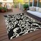 Homeroots 5' X 8' Black And Ivory Damask Washable Indoor Outdoor Area Rug 614408 - alternate 2