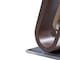 Homeroots 71" Clear Brown Silver Glass And Stainless Steel and Manufactured Wood Pedestal Base Dining Table 383827 - alternate 3