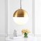 Jonathan Y Remy 15.75" Adjustable Iron/Glass Art Deco Mid-Century Globe LED Pendant, Brass Gold JYL9531A - alternate 3