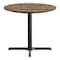 Flash Furniture Commercial 36" Natural HPL Tabletop with Black Table Height X Base ST-RD36-NAT-T3030-GG - alternate 3