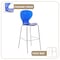 Leisuremod Oyster Acrylic Barstool with Steel Frame in Chrome Finish, Transparent Blue, 2PK OC31TBU2 - alternate 2