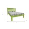 Homeroots Lime Green Solid Wood Full Bed Frame 546755 - alternate 2