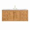 James Martin Vanities Laurent 60 in. Single Vanity, Light Natural Oak, w/ 3 CM Carrara Marble Top 545-V60S-LNO-3CAR - alternate 2