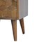 Homeroots 22" Brown Solid Wood Square Two Drawer Nightstand 651510 - alternate 2