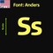 Aacc Self-Adhesive Vinyl Letter: s, Scale: 5 cm. Color: Yellow Font: Anders by, 4PK AACC-Anders-ls-Yellow-M5x4 - alternate 1