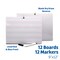 Flipside 9 x 12 Two Sided Red & Blue Ruled/Dry Erase with attached marker Class Pack 12 19134 - alternate 2