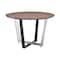Homeroots 48" Brown And Black Iron Sled Base Round Top Dining Table 569434 - alternate 3