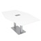 Skutchi Designs Hexagon Conference Table With Power, 48 in W, 84 in L, White HAR-HEX.IR-48X84-DOU-W960-ESIL - alternate 1