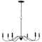 Vaxcel Annabelle 6 Light Black Farmhouse Candelabra Chandelier H0265 - alternate 1