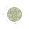 Homeroots 8' Artichoke Green And Ivory Round Floral Washable Indoor Outdoor Area Rug 599852 - alternate 2