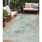 Homeroots 5' X 8' Beige Teal Blue And Ivory Abstract Washable Indoor Outdoor Area Rug 630808 - alternate 1