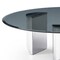 Homeroots 49" Black and Silver Mirrored Glass and Stainless Steel Round Coffee Table 714520 - alternate 2