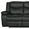Homeroots 86" Gray Faux Leather Sofa With Black Legs 366299 - alternate 2